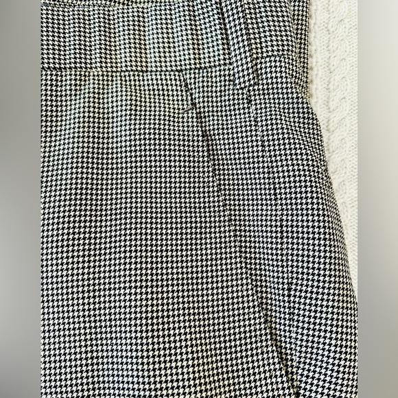 1970s Houndstooth Wool Trousers: Vintage High Waist Pants W36 L28 - Picture 9 of 16